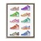 Stupell Industries Rows of Chic Sneakers Framed Floater Canvas Wall Art Design by Ziwei Li